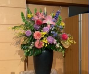 総会表彰式の花